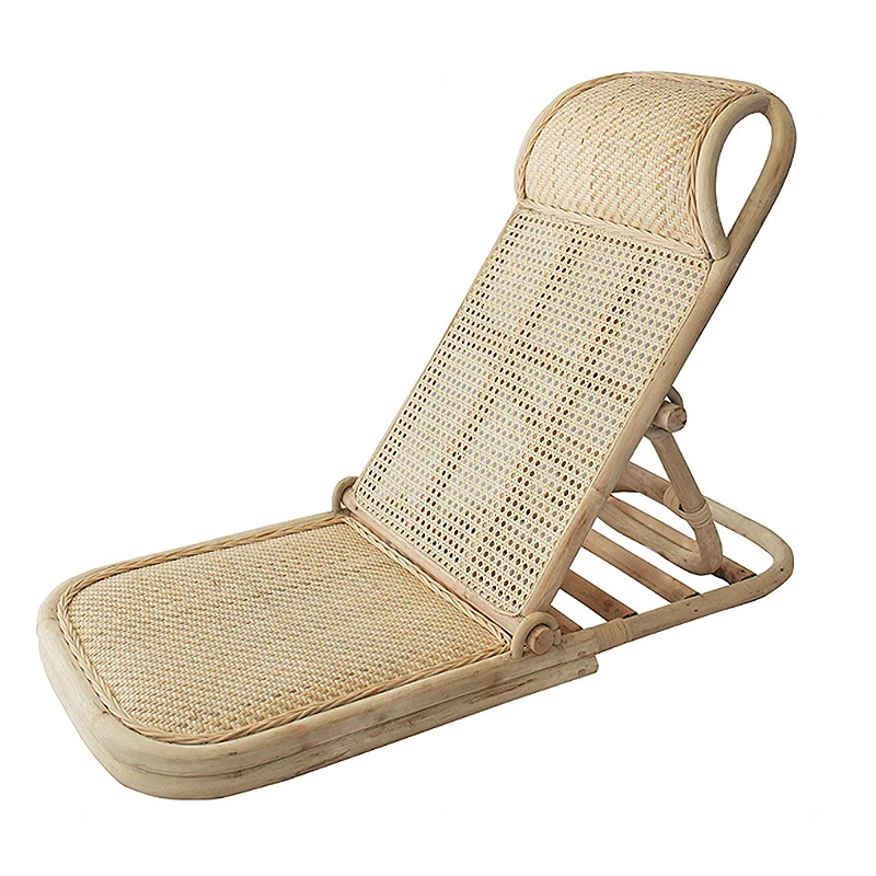 Hot selling high quality relaxed armless rattan lounge chair Outdoor terrace recliner chair Indoor availability spa lounge chair