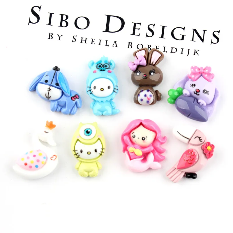 Cartoon Swan Resin Accessories Resin Charms Diy Cream Epoxy Mobile Phone Shell Accessories For Decoration