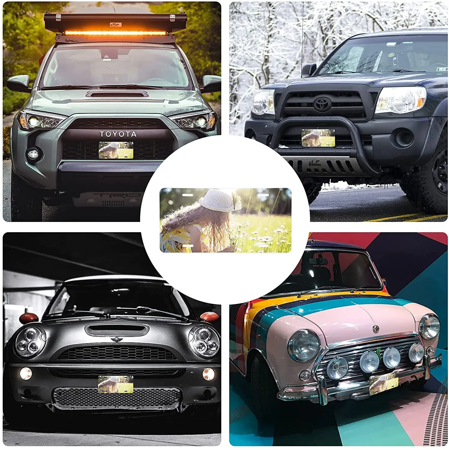 sublimation blanks decorative metal aluminum sign bar decor wall sign car number license plate frame