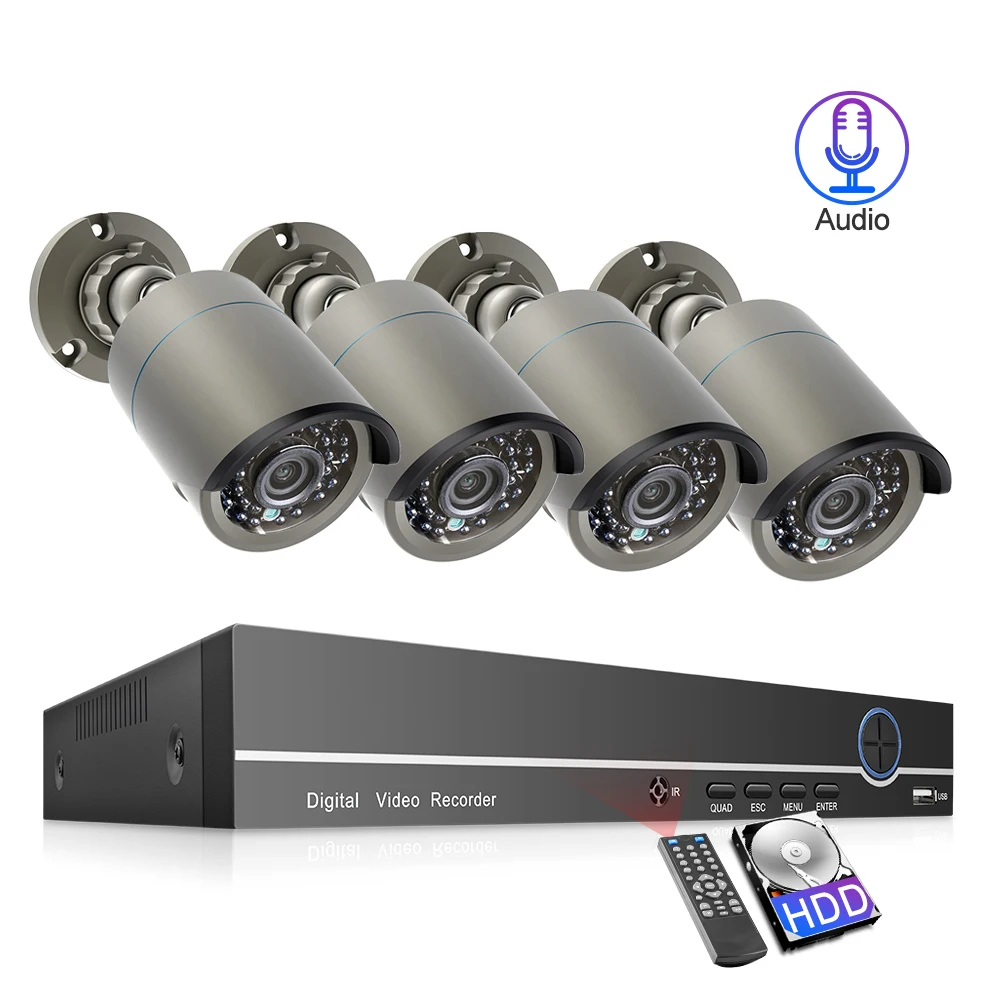 8 каналов 2 МП камера HD 1080P ИК ночное видение аудио IP-камера P2P видеонаблюдение POE система