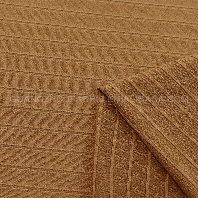 220G Cheap Lining Polyester Stretch Spandex Paris Stripes 2X10 Rib Fabric
