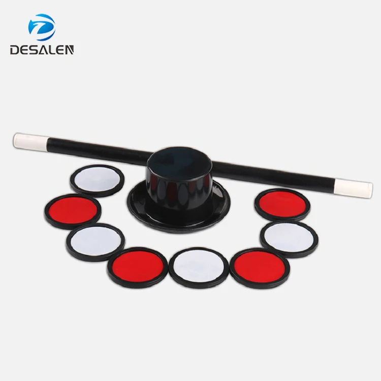 Desalen Close Up Stage Props Magician Kids Toys Magic Tricks Rainbow Piece Plastic Magic Hat