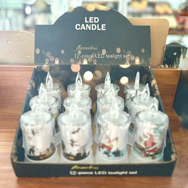 Ramadan LED Tea Light Candle Transparent Flameless Electronic Candle for Party Decorations for Ramadan Celebrations