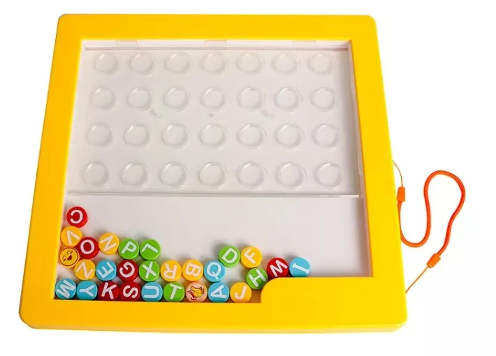 2022 New Magalpha Board magnetic educational learning drawing board toy for kids magnetic uppercase letters board magpad