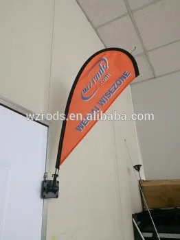 2019 Promotional Mini Banner Wzrods Teardrop Shape Custom Design  Wholesale Hot Sell Magnetic Car Flag