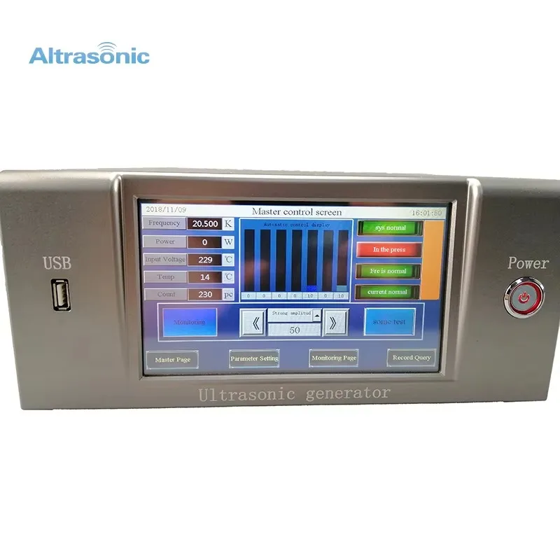 Low noise highly stable touch screen 20KHz Ultrasonic digital generator with high welding precision
