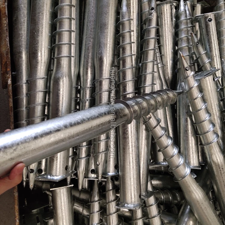 Metal high quality solar use galvanized ground screw piles for sale