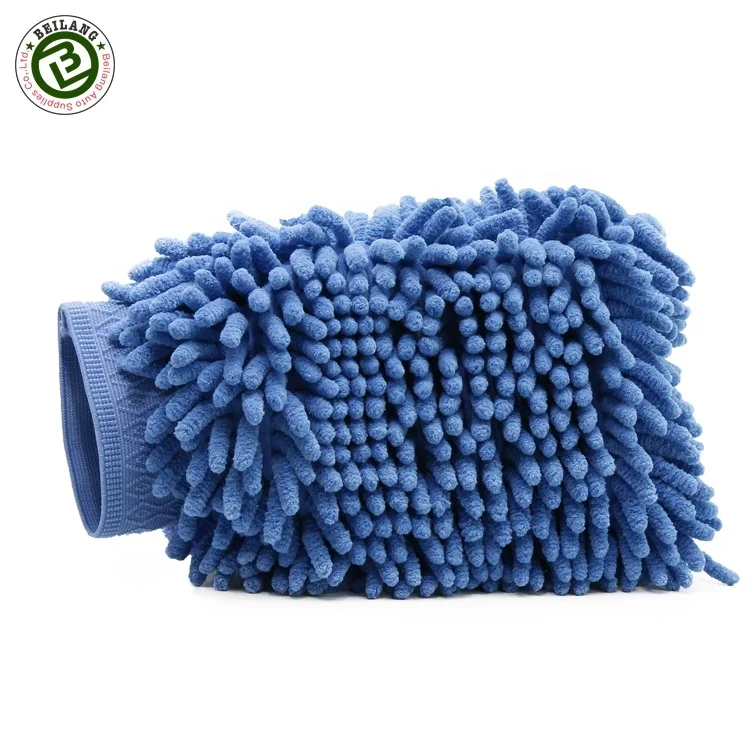 
Microfiber Clean and High quality Car Washing Chenille Mitt Gloves 