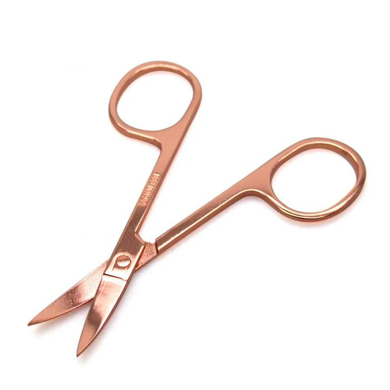 Professional makeup tools 3 colors stainless steel mini eyebrow scissors high quality fast