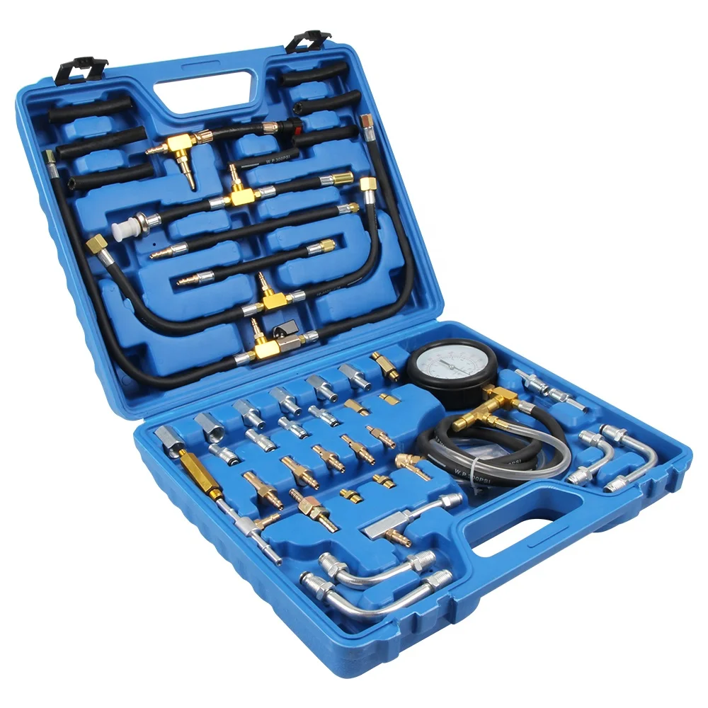 VIKTEC Engine Fuel Injection Pressure Tester Gauge Master Automotive Tool Kit