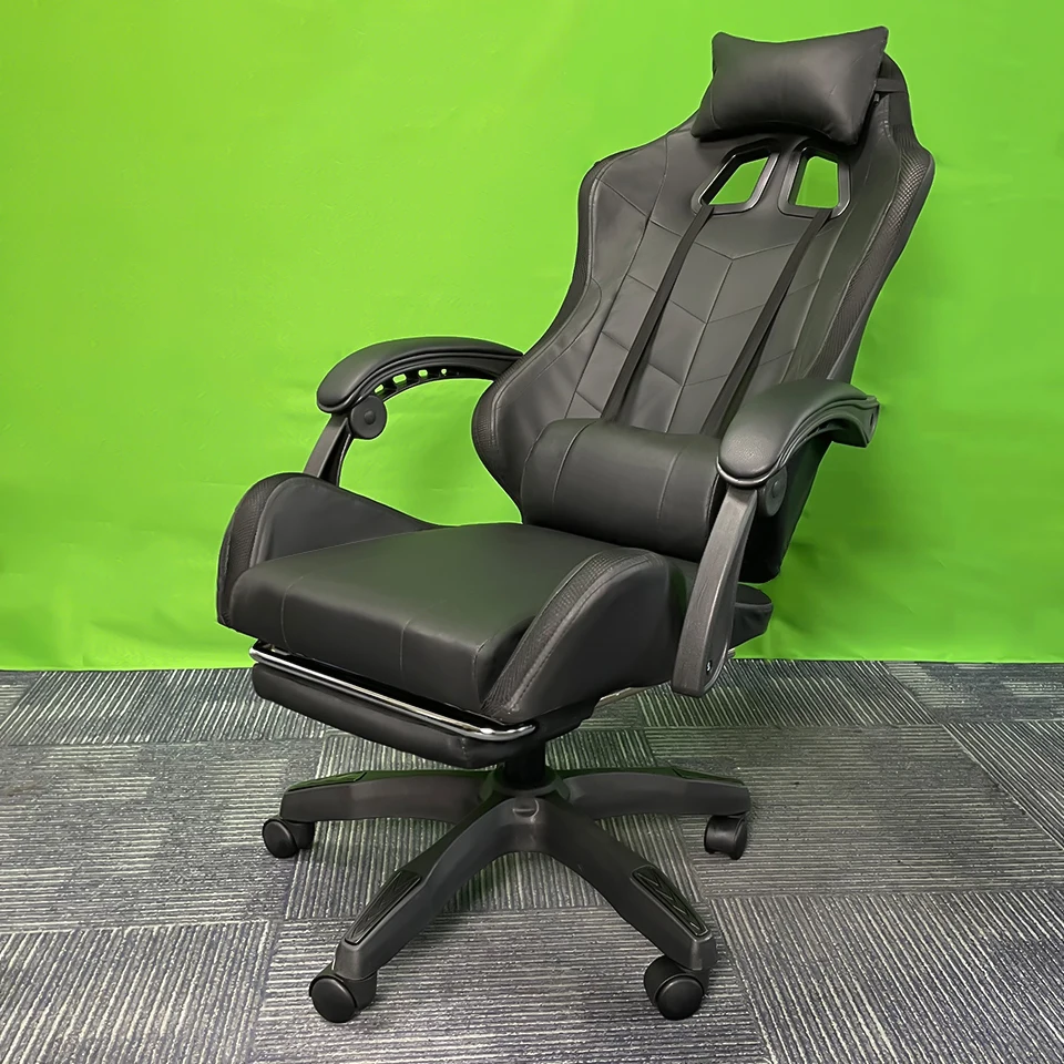 Hot Selling Silla Gamer PU leather 135 degree adjustable RGB light Gamer Gaming Chair with Footrest and Massage