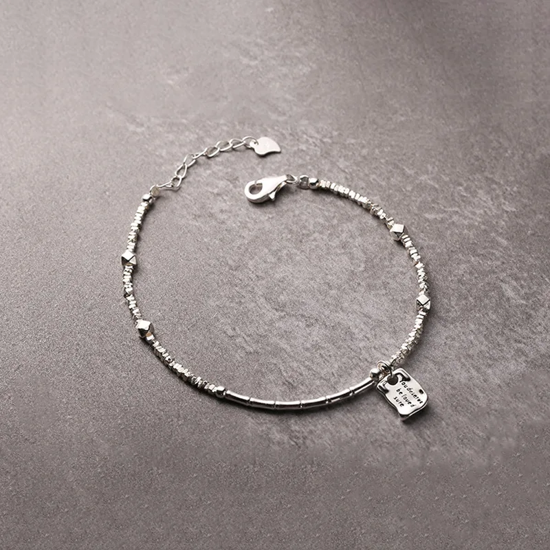 Small niche design bracelet made of crushed silver bamboo nodes s925 pure silver, with a light luxury temperament