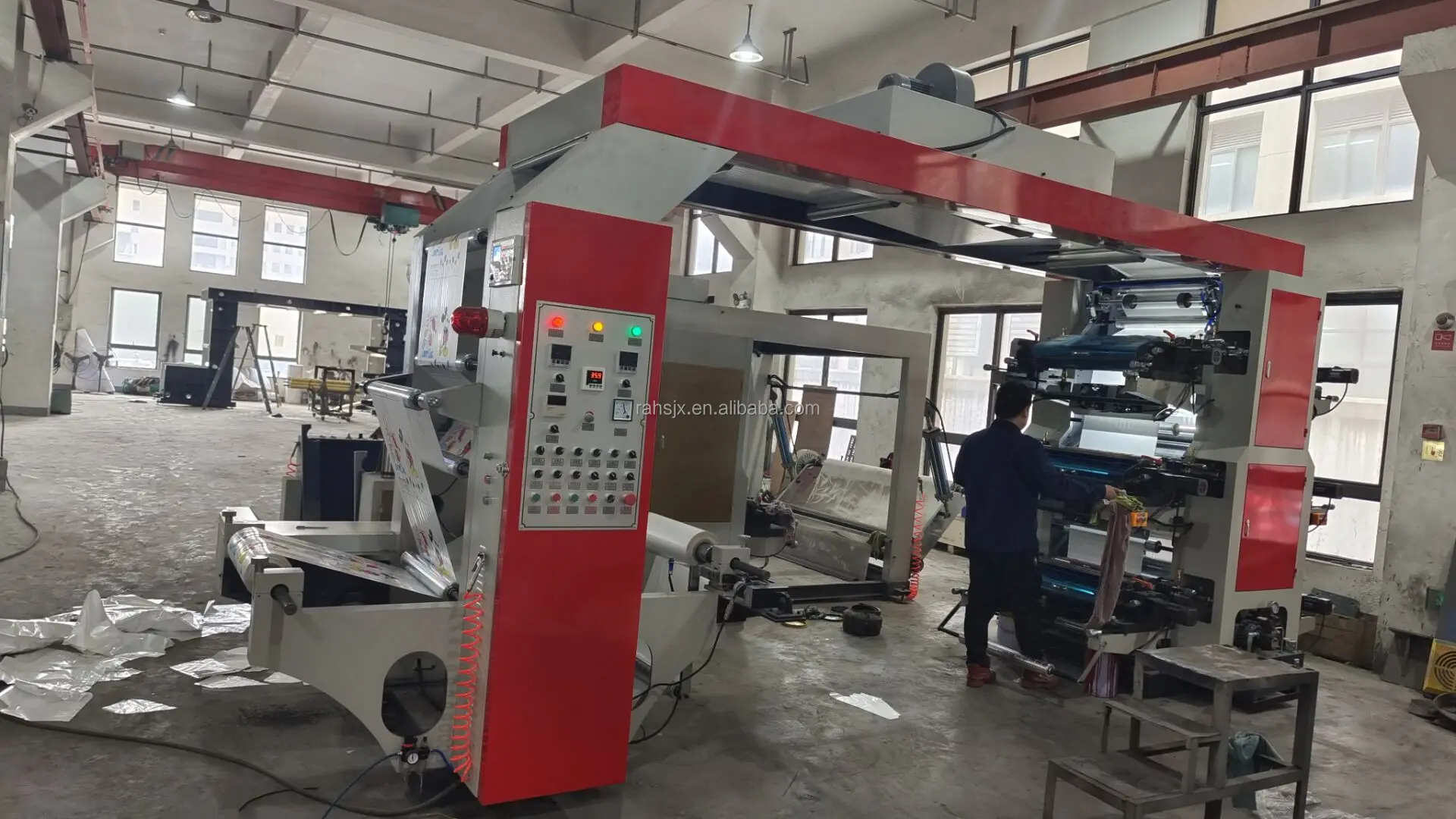 YT-6800 Stack type 6 colors middle speed plastic roll to roll flexographic printer press machine