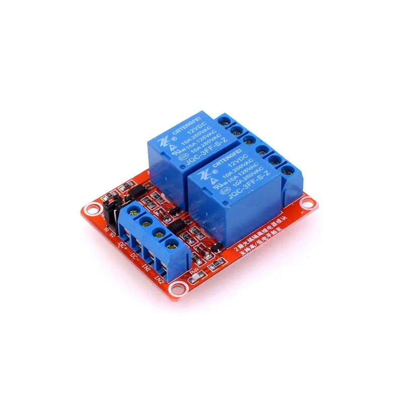 #279B DC AC 2-way relay module 12v Expansion board module electronic relay module 5V high and low level touch