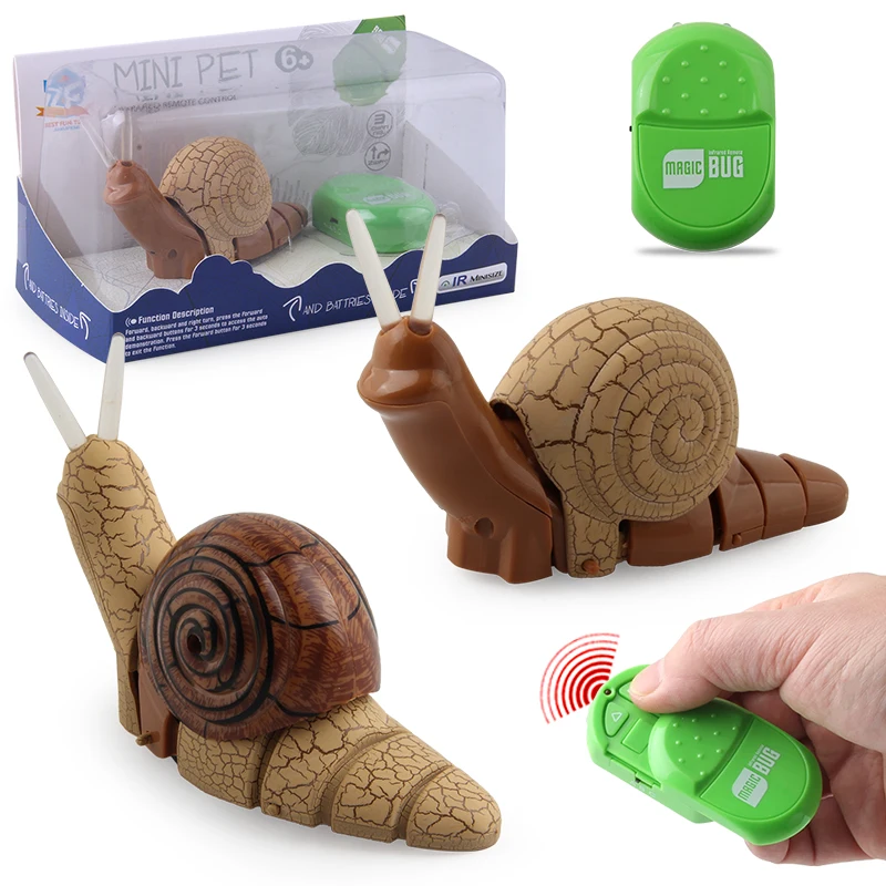 Light Remote Control Snail Model Toy Simulated Animal RC Toy Set Educational Toy
