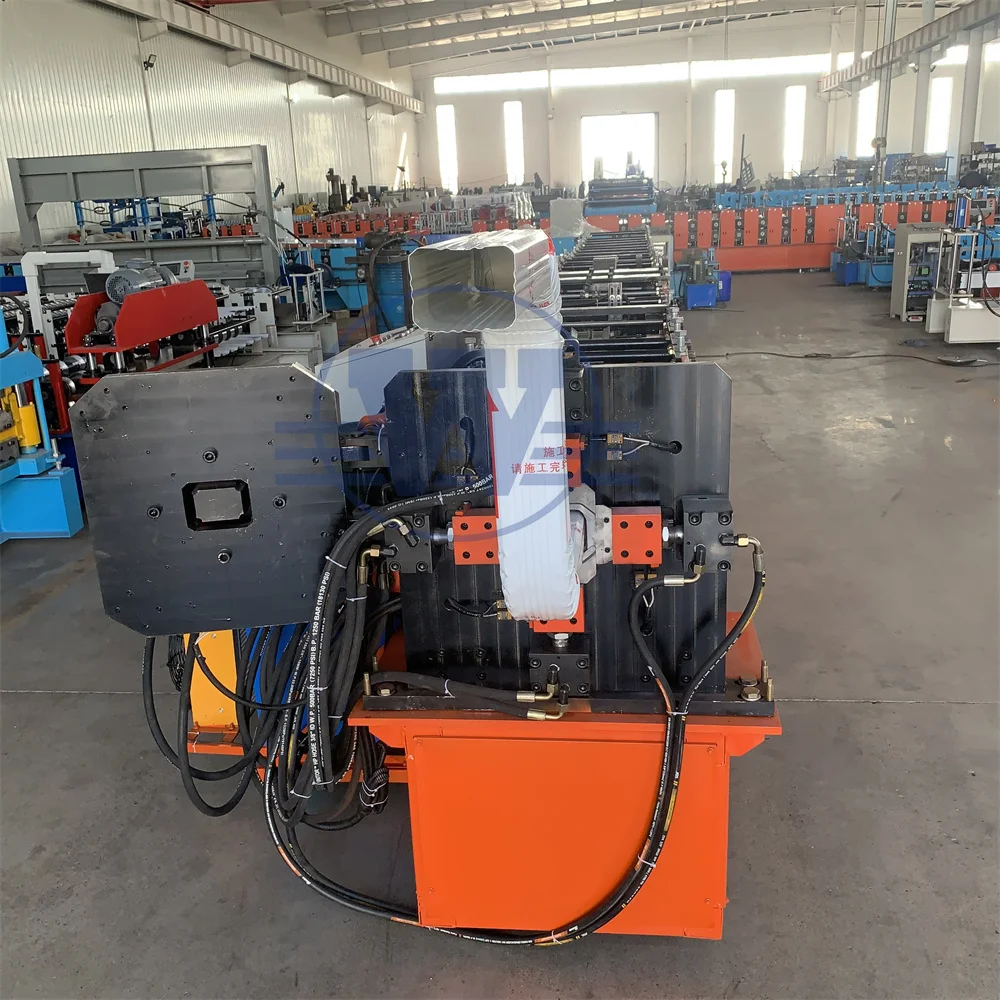 Exhaust Steel Pipe Making Machine Equipment Water Gutter Buy Tube End Narrowing Integrated Downpipe Forming Machine
