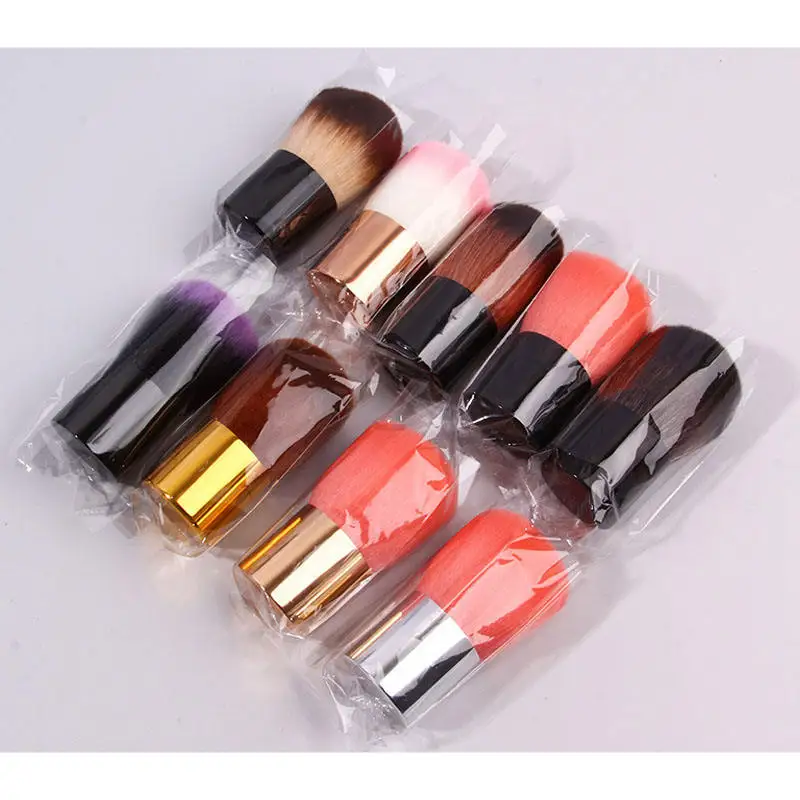 1pc Single Large Powder Blush Kabuki Makeup Brush Big Powder Brush With Bag