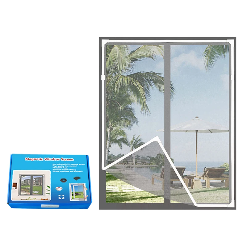 Factory Direct Sales Easy Installation Soft PVC Magnetic Suction Window Screen