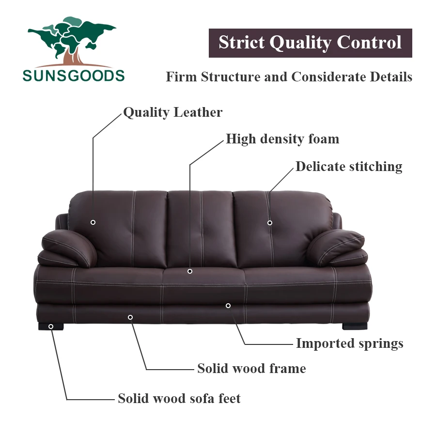 Modern Style Design Corner Couch Sofa Customized color leather  living room Furniture Three Seat sofa set