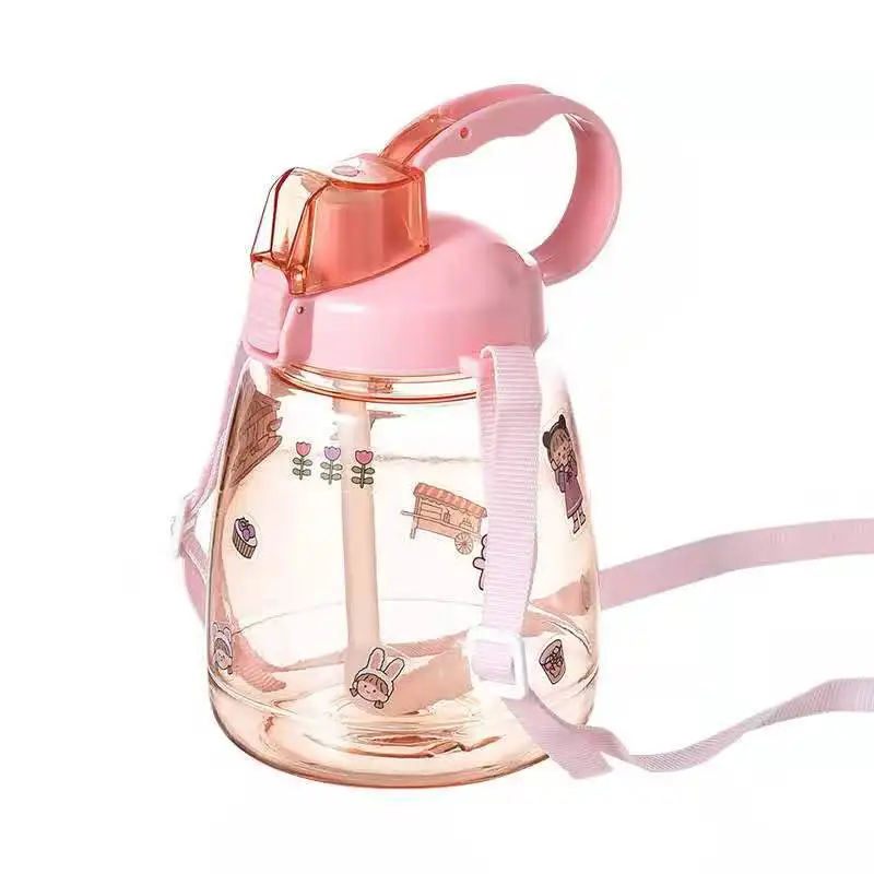 
New summer bounce student straw plastic cup 