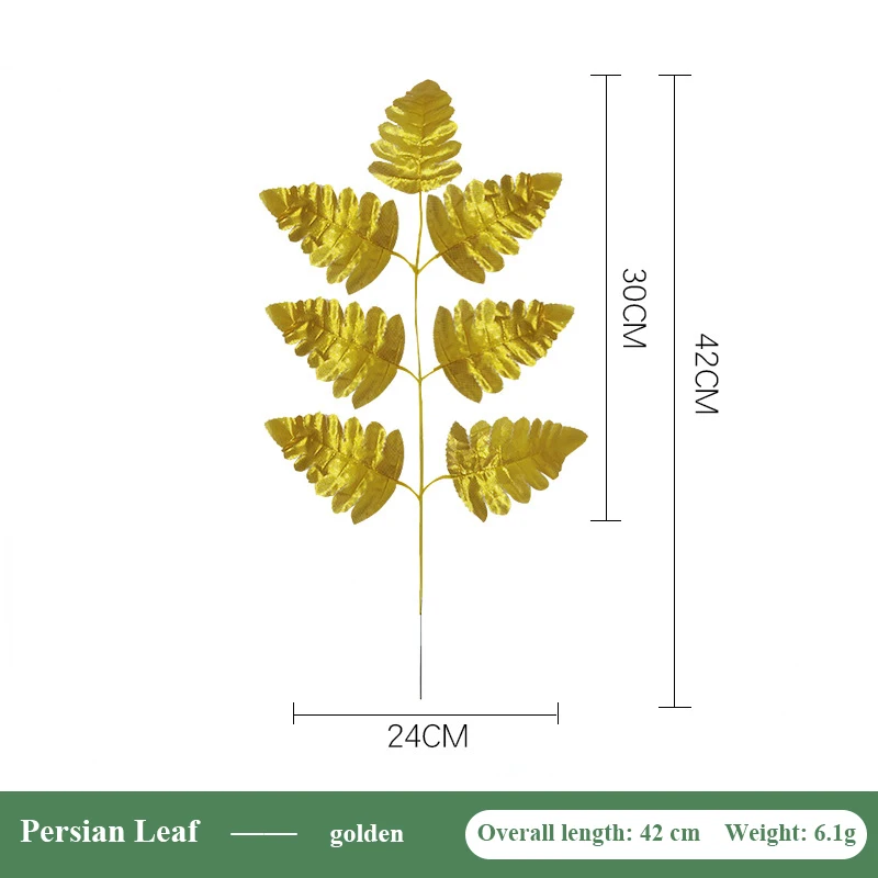 Wholesale Flower Arrangement Accessories Plant Wall Decoration Wedding Decoration Simulation Green Plant Leaf Persian Leaves