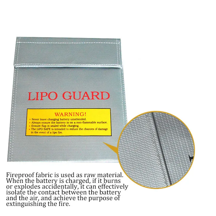RC Lipo Safe Bag Fireproof Lipo Guard Silver Lithium Charging Bag Battery Sack  Fireproof explosion-proof  battery storage bag