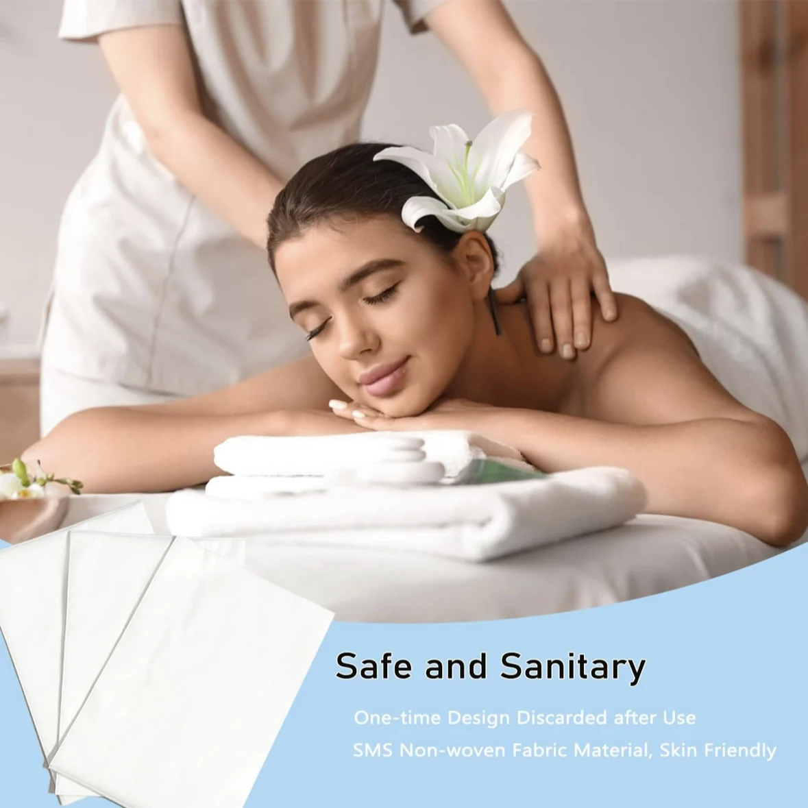 Massage bed sheets spa bed sheets Clean and hygienic for single use Waterproof, oil-proof and sweat-proof