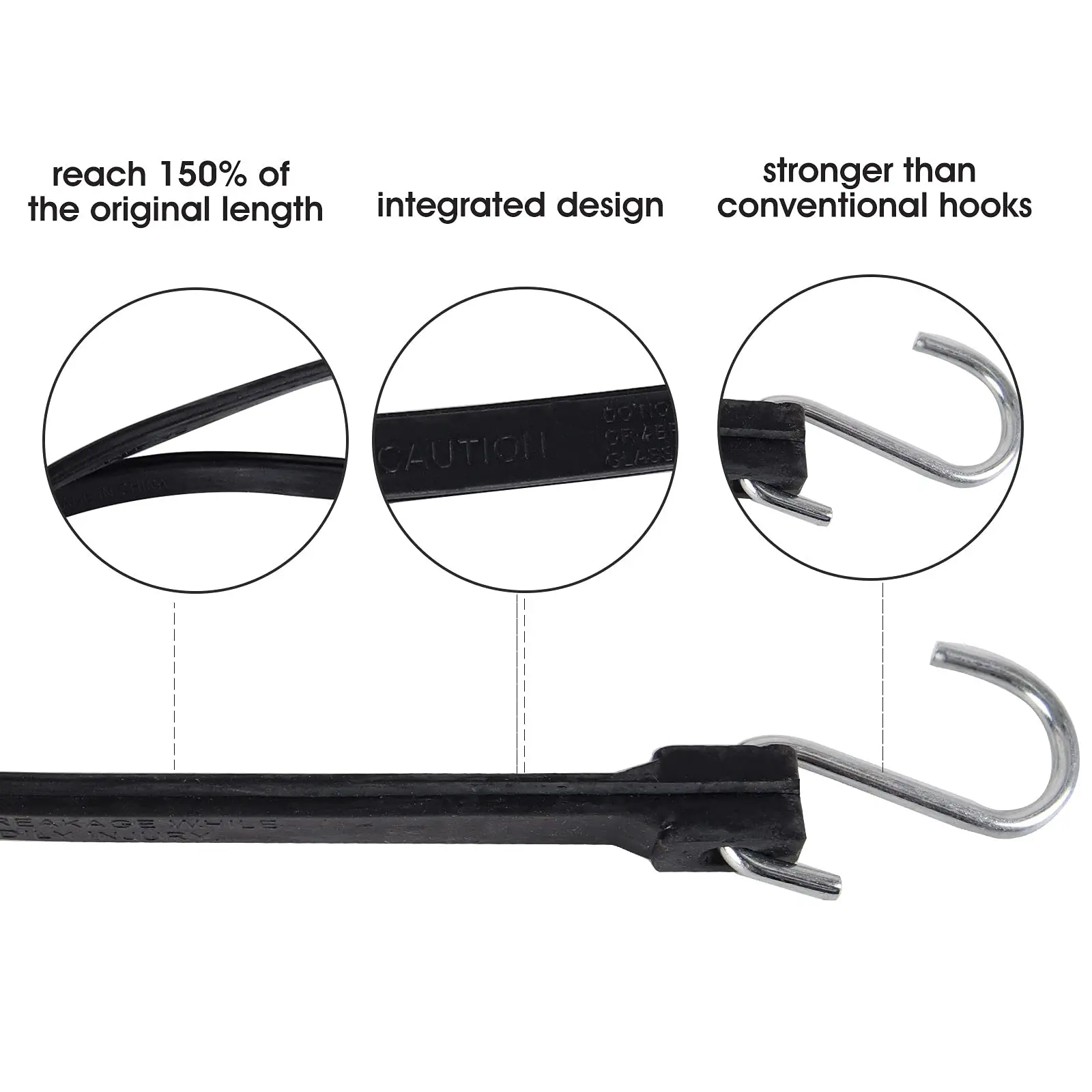 Top Quality 10'/15'/21'/31'/41' EPDM Bungee Cord