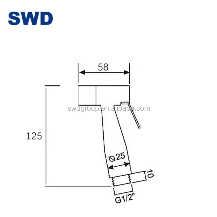 Flexible Shower Hose With Epdm Inner Hose  Black And Gold Handheld Diaper Sprayer Hygienic Toilet Jet  Bidet Spray