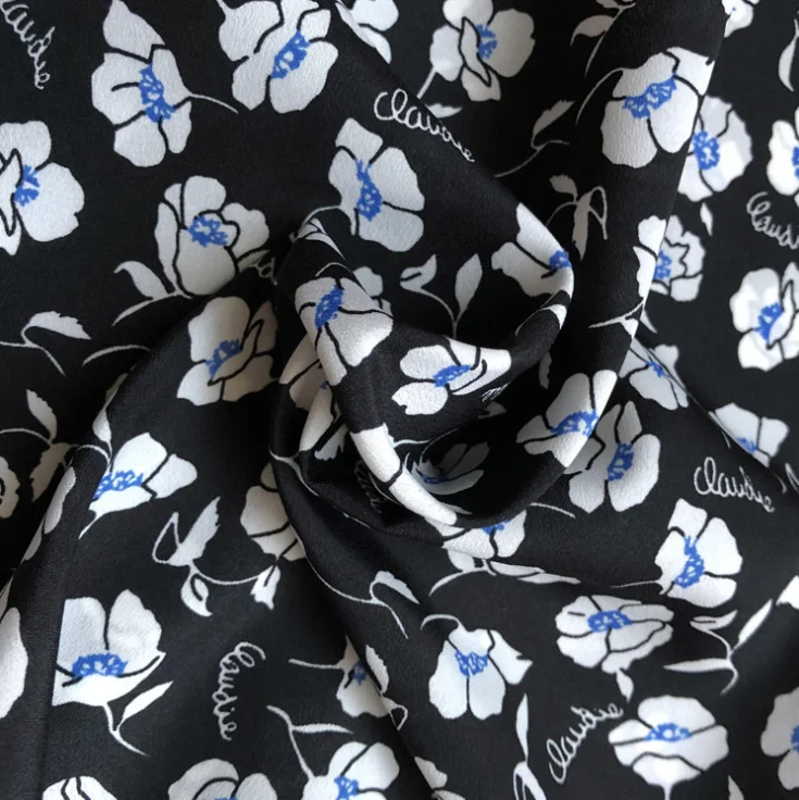 Ткань брюк с широкими штанинами для длинных платьев с цветочным шифоновым принтом в стиле ретро