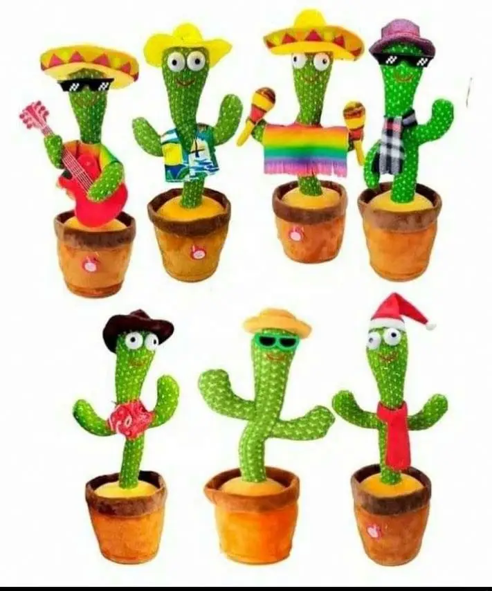 
2021 hot selling Singing Dancing Saxophone Cactus Toys recording plush toy electric dancing cactus 