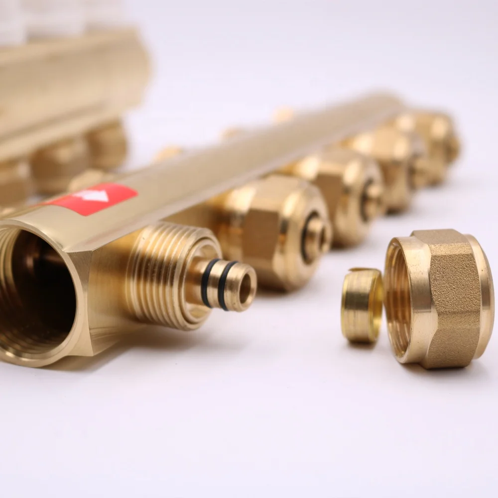 Латунный коллектор, 2-13 способов нагрева влажного пола, подогрев полов