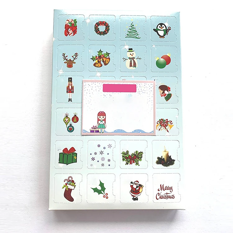 Wholesale Custom Beauty Christmas Chocolate Advent Calendar Gift Box with 24 windows