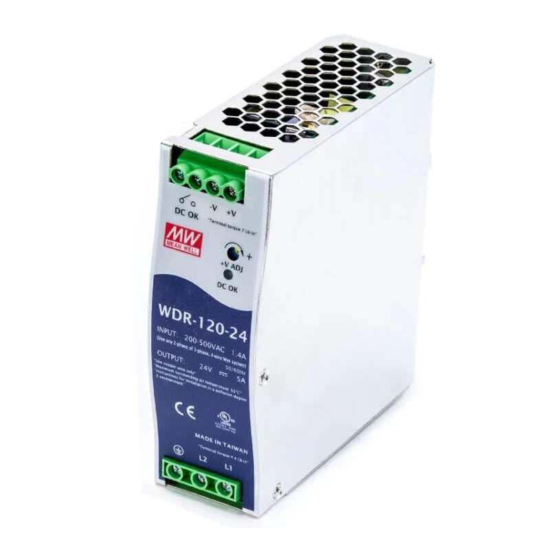 Meanwell источник питания постоянного тока Регулируемый WDR-120-24 блок 24v 5a AC