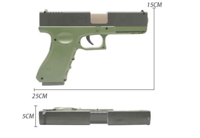 toy bb gun with soft bullets educational toys gifts for kids boys girls adults plastic shell ejecting laser glock toy gun