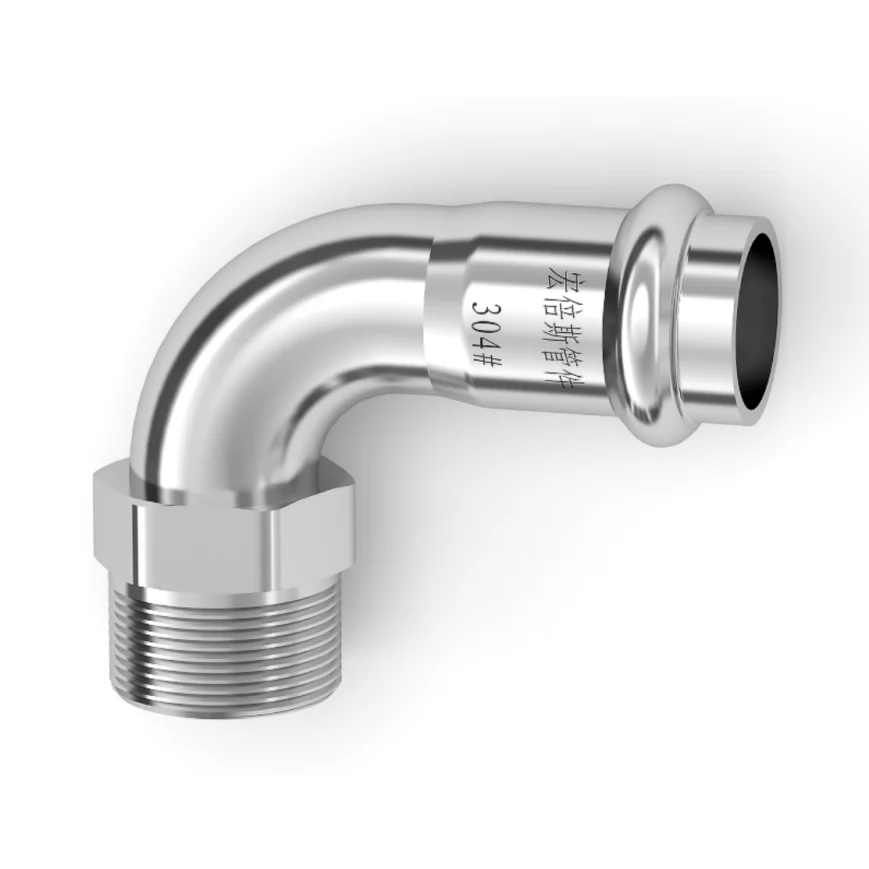 Фитинг для труб из нержавеющей стали/бесшовный коленчатый фитинг из нержавеющей стали 304, Мужской Угловой адаптер