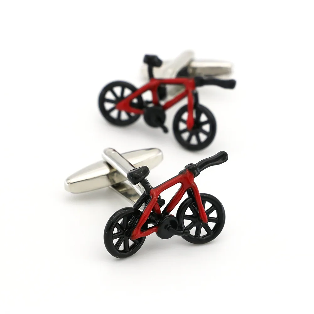 Fast Shipping Novelty Traffic Car Design Vintage bicycle Cufflinks Customized metal cufflinks