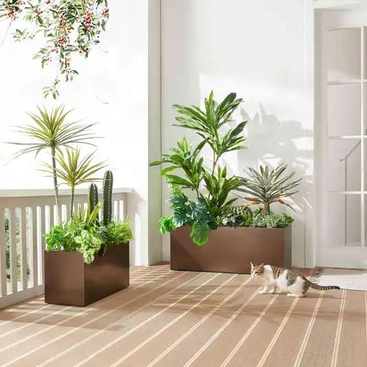 Plant Rack Metal Flowers Yixing Bonsai Planter Boxes Large Outdoor Flower Pot