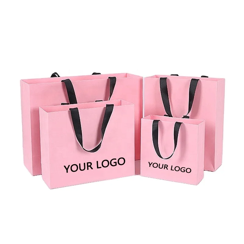 promotional wholesale cheap custom logo luxury paper clothes jewelry garment boutique packaging wedding gift bags for shopping