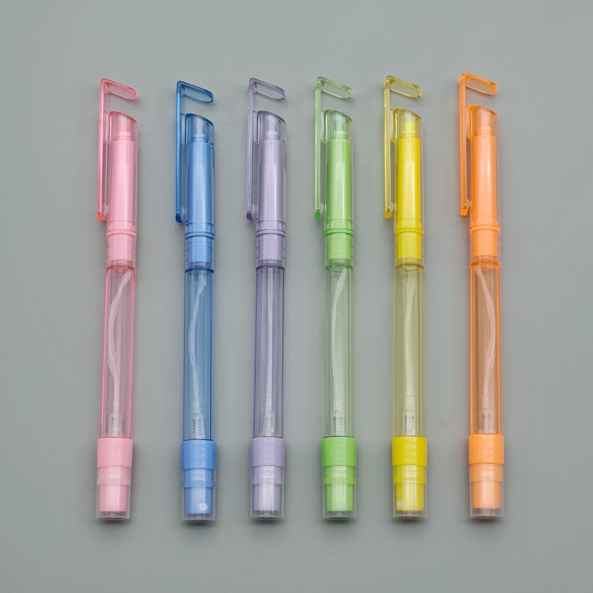 Multi-function fluorescent pen phone holder pen personalized spray pen with candy color