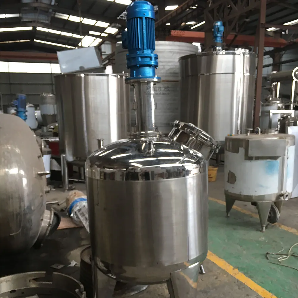 Best Price Sanitary Stainless Steel Cosmetics Production Equipment Emulsion Mixer Electric Steam Heating with Manhole