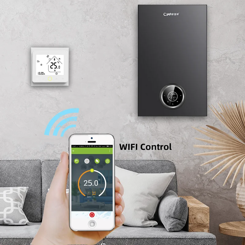 electrical heating boiler 8Kw heater electric central heating system with remote control