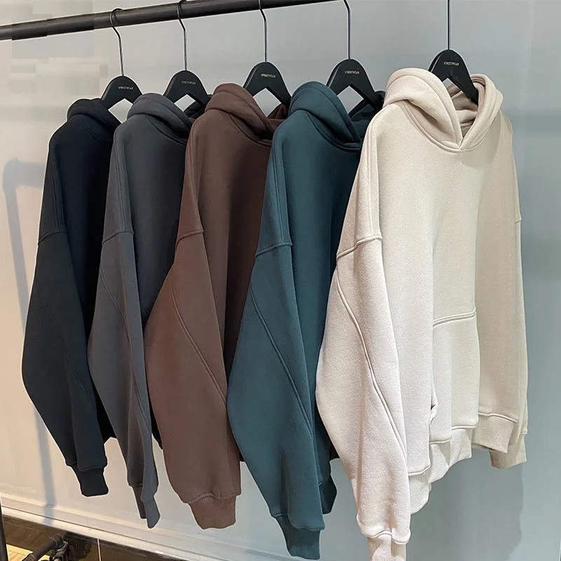 Высококачественные мужские толстовки большого размера из плотного флиса с логотипом 400 г 100%