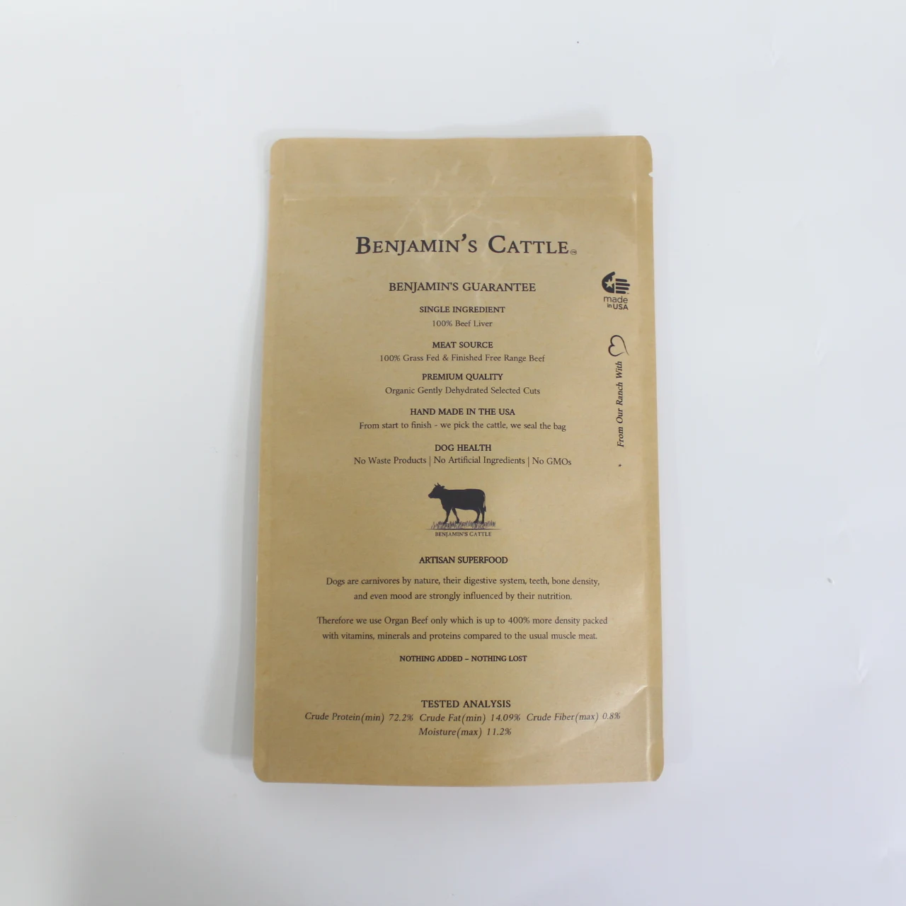 Logo custom printed on both sides pouch food grade kraft paper snack bag with window