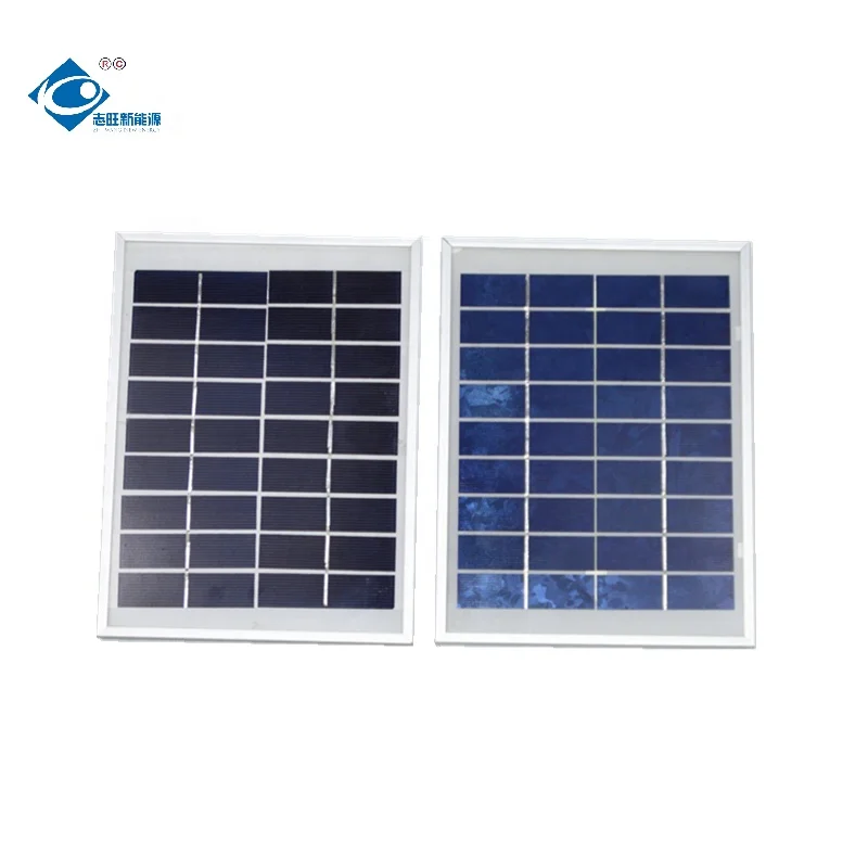 New Innovative ZW-5W-9V Glass Laminated Photovoltaic Solar Panel 5W 9V Portable Solar Battery Charger