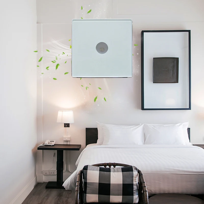 multifunctional best bathroom extractor fan with humidity sensor LED exhaust fan white / black