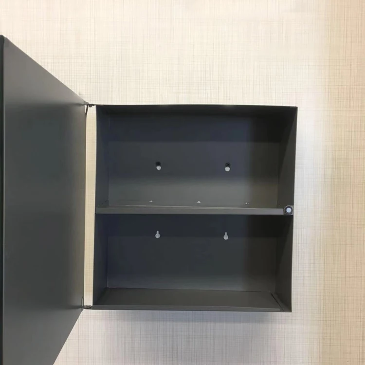 Modern White Key Cabinet Magnetic Closure Wall Mounted Tempered Glass Board Organizes Storage Box Household Modern Lock