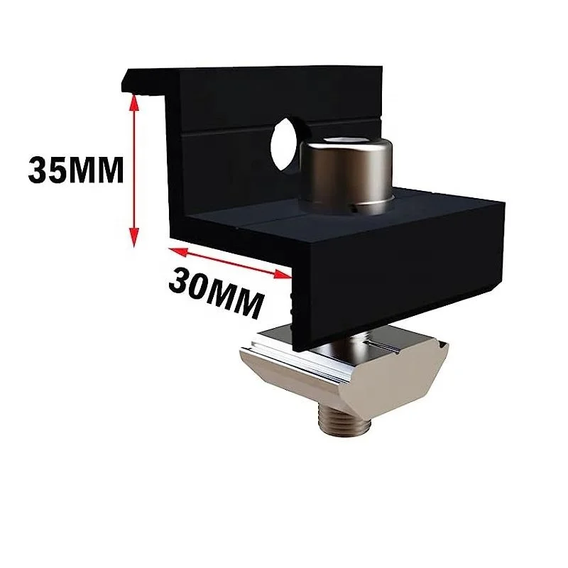 PV Module End Clamp for Solar Panel Thickness 30mm and 35mm Solar Mounting System