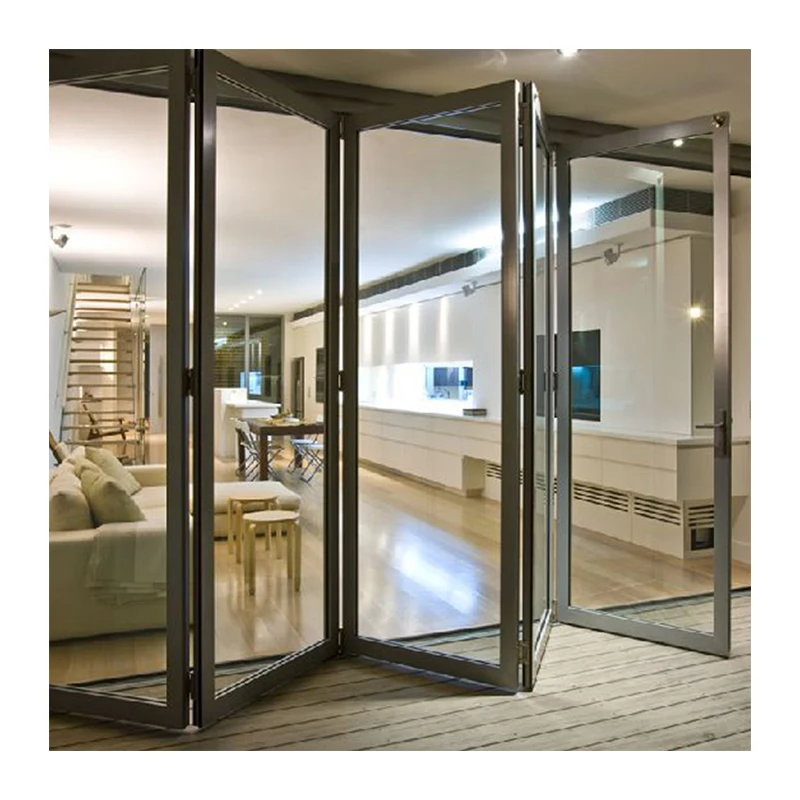 Villa house As2047 Australian standards commercial bi-fold doors glass outdoor bifold aluminum balcony veranda folding door