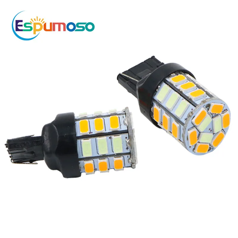 Dual Color Led Light Bulb for Car 1156 1157 T20 7743 T25 3157 5630 33smd Led Tail Lights Reverse Brake Back up Lamp